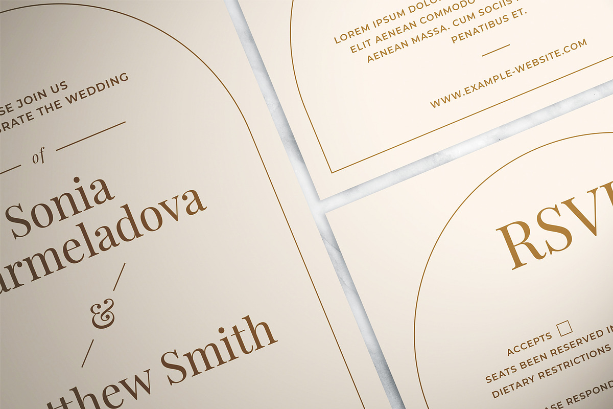 Modern Wedding Invitation Suite, an Invitation Template by The Good Store (Photo 1 of 7)