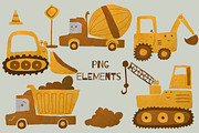 Construction trucks patterns, a Pattern Graphic by watercolor kamill (Thumbnail 10 of 10)