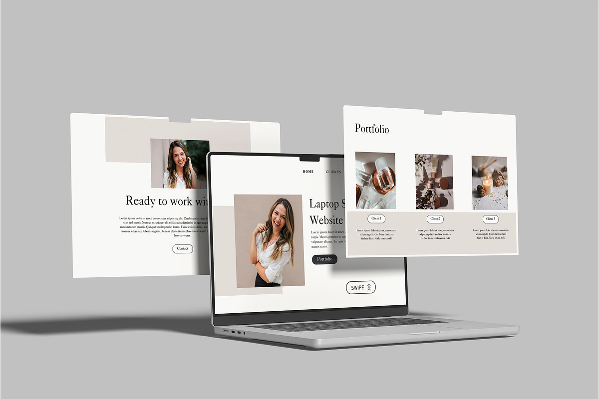 Laptop Screen Website Mockup, a Device Mockup by Bangdastudio (Photo 6 of 10)