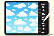 Storm and Cloud Procreate Brushes, a Brush Add-On by svgocean (Thumbnail 6 of 9)