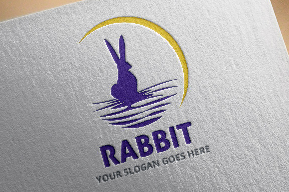 Rabbit Moon Logo Template, a Branding & Logo Template by salmon.black