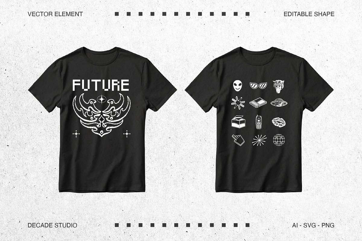 8Bit Pixelated Y2K Vector Pack, an Object Graphic by Decade Studio (Photo 6 of 6)