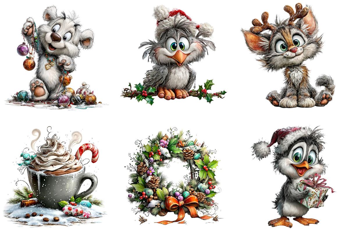 Whimsical Winter Clipart, an Illustration by DreamArtGraphic (Photo 3 of 5)