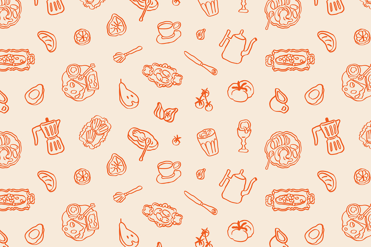 Breakfast food on seamless patterns, a Pattern Graphic by Good Studio (Photo 5 of 11)
