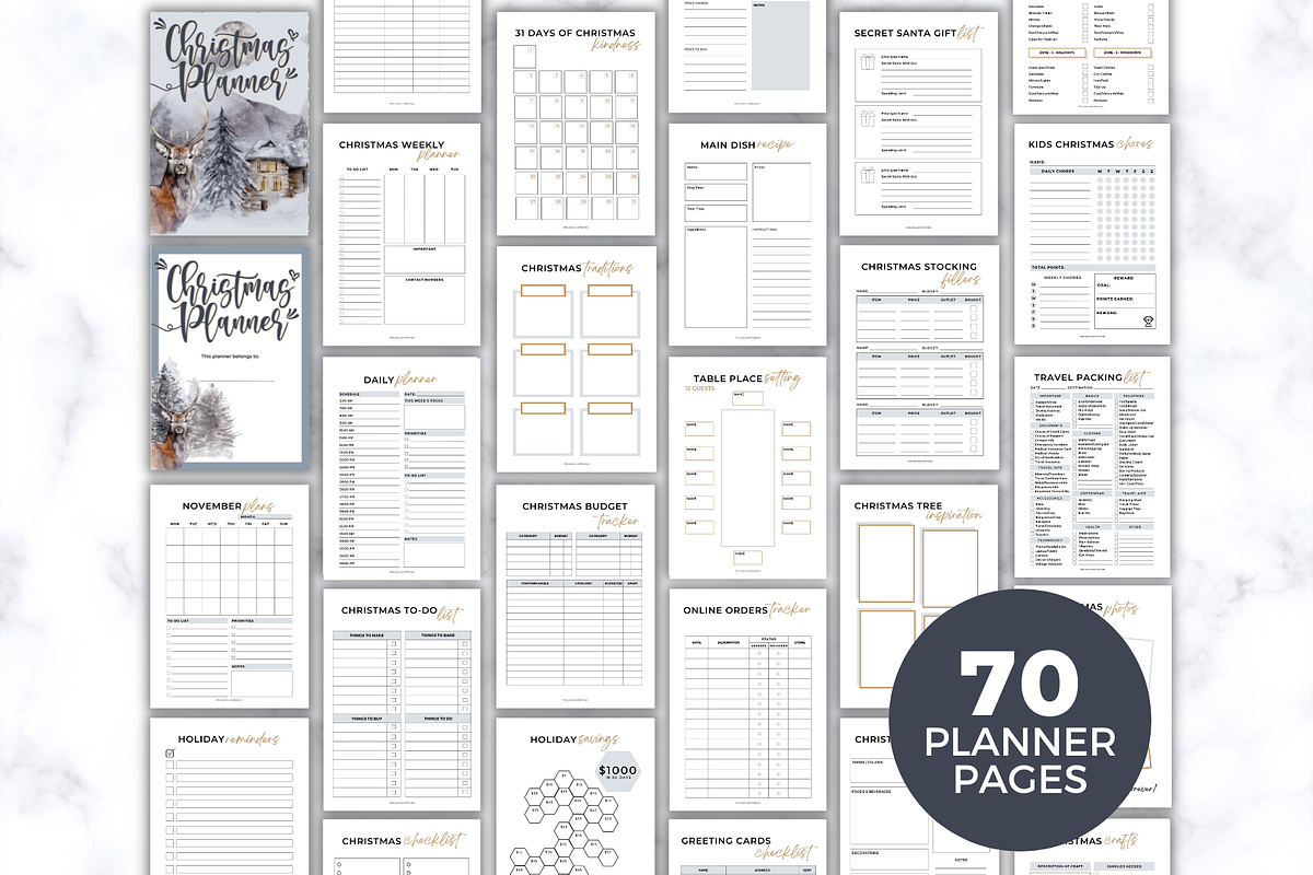Christmas Planner - Printable, a Stationery Template by Jennifer Magri Templates (Photo 3 of 8)