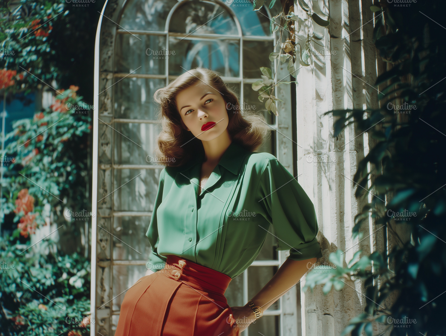 Classic 1940s Fashion Style Green, a Beauty & Fashion Photo by k.tay