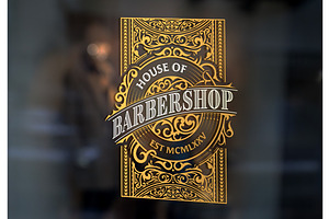 Old Barbershop Logo Template