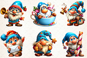 Funny Christmas Gnome Clipart Bundle, an Illustration by DreamCafeArt (Thumbnail 6 of 6)