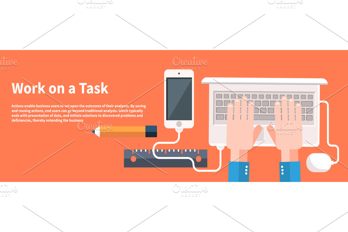 Businessman working on notebook with