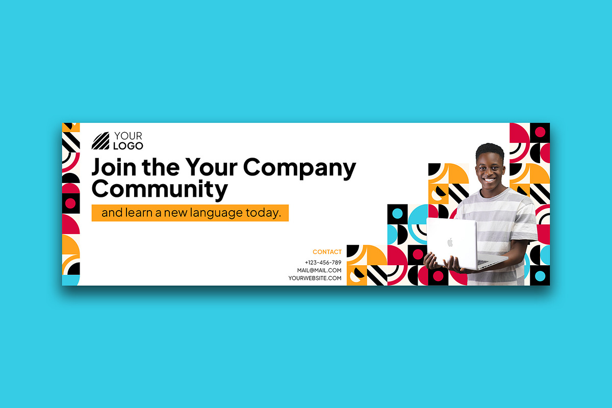 Language Course Twitter Header, a Print Template by Esensifiksi.studio (Photo 3 of 3)