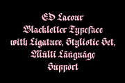 ED Lacour - Blackletter Typeface, a Blackletter Font by Emyself Design (Thumbnail 5 of 12)