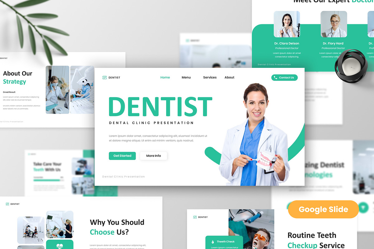 Dentist Google Slide Template, a Presentation Template by MtvtdArt (Photo 1 of 6)
