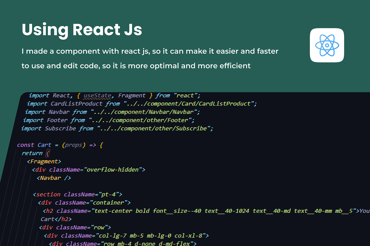 Website Template React for Furniture, a React Template by Minialis (Photo 3 of 8)