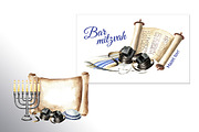 Bar Mitzvah. Watercolor collection, an Illustration by Daria Ustiugova (Thumbnail 10 of 17)