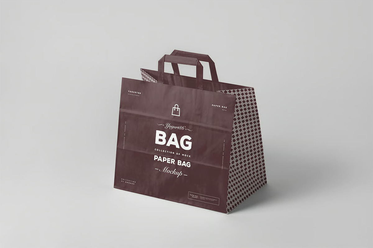 Paper Bag Mock-up, a Packaging Mockup by zippypixelstudio (Photo 5 of 12)