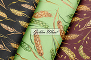 Watercolor Wheat Seamless Patterns, an Illustration by OlDm_Shop (Thumbnail 5 of 10)
