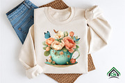 Mother’s Day Floral Teacup Clipart, an Illustration by Craft Nest (Thumbnail 7 of 12)