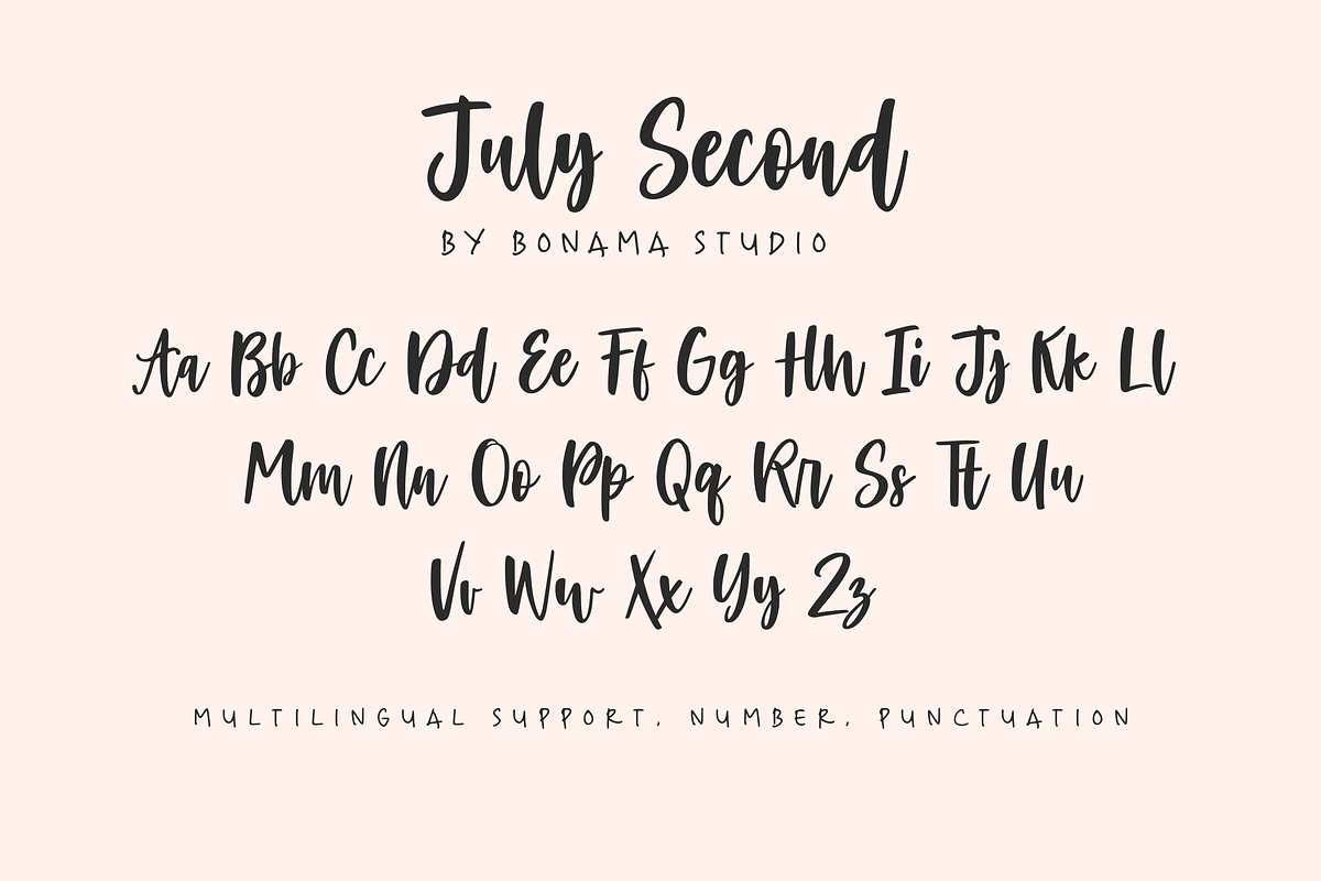 July Second Font Duo, a Script Font by etigletters (Photo 9 of 11)
