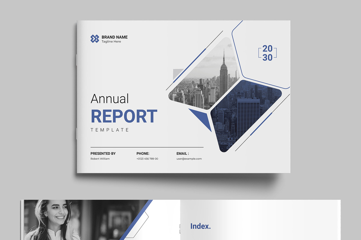 Landscape Annual Report Layout | Creative Market