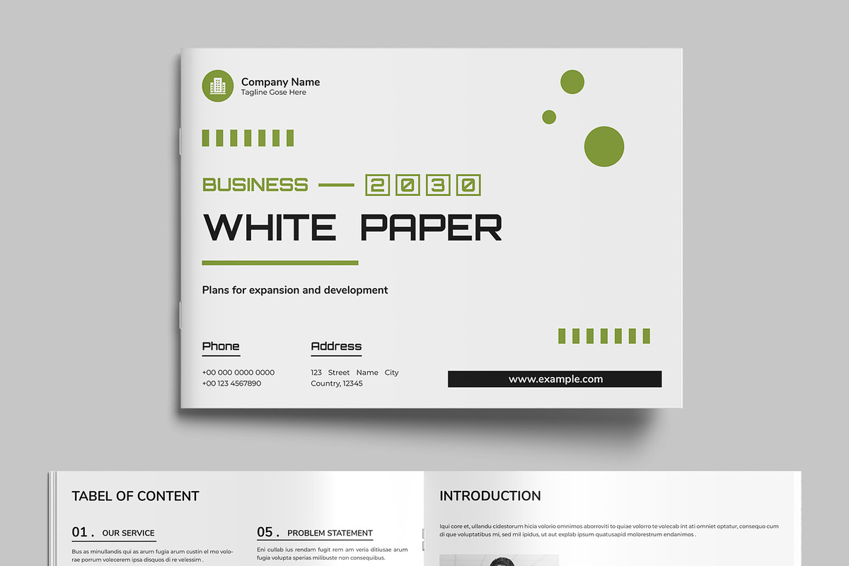 White Paper Template Landscape, a Brochure Template by MightyDesign (Photo 2 of 9)