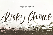 Risky Choice - Brush Script, a Script Font by Quothron (Thumbnail 1 of 6)
