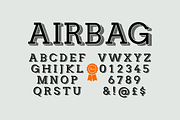 Slab Serif font Airbag Hipster, a Slab Serif Font by Itsmesimon (Thumbnail 1 of 3)