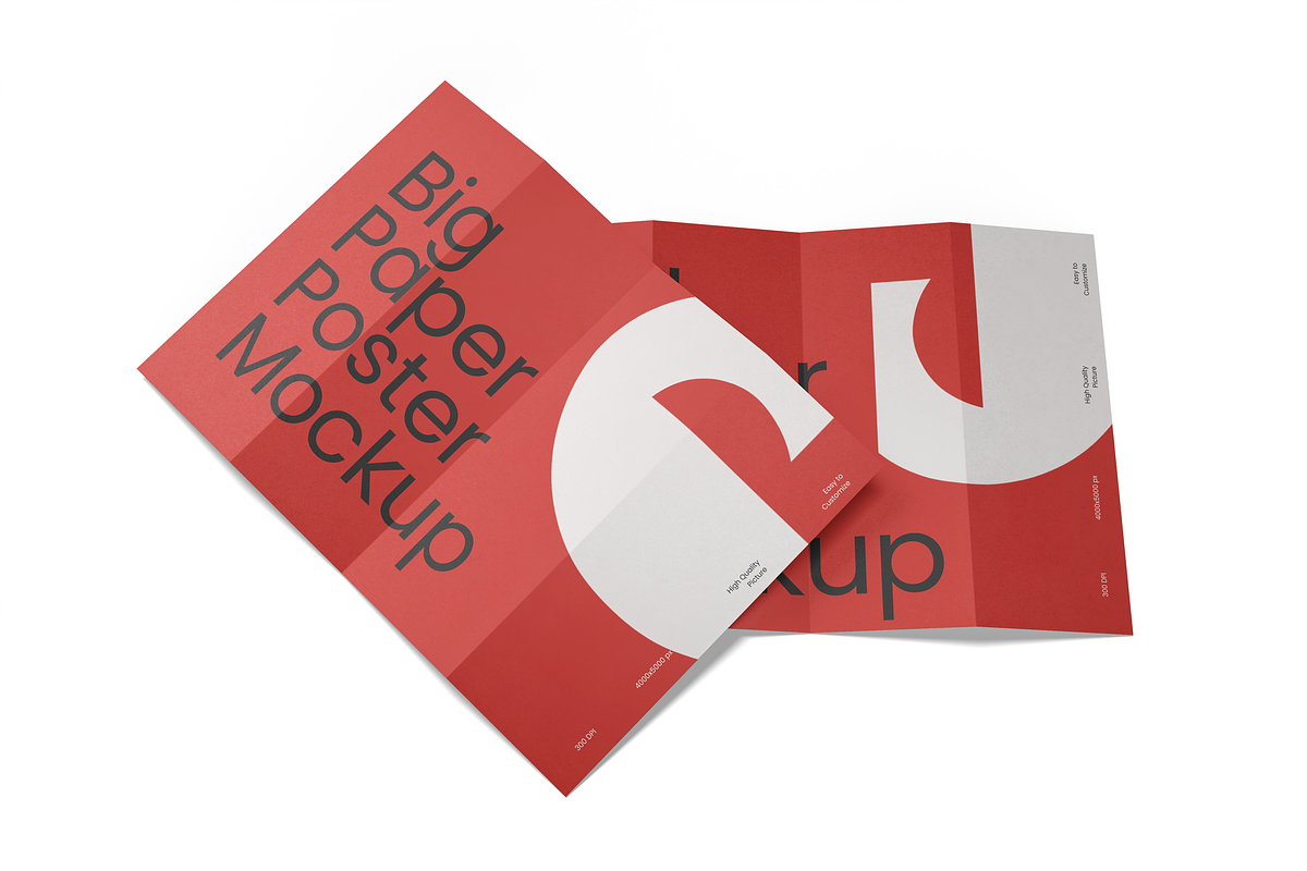 Big Paper Poster Mockup, a Books & Magazine Mockup by DSNA Mockup (Photo 5 of 5)