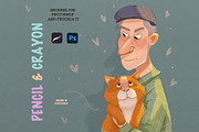 Pencil & Crayon Procreate Photoshop, a Brush Add-On by Spark Studio Brushes (Thumbnail 5 of 7)