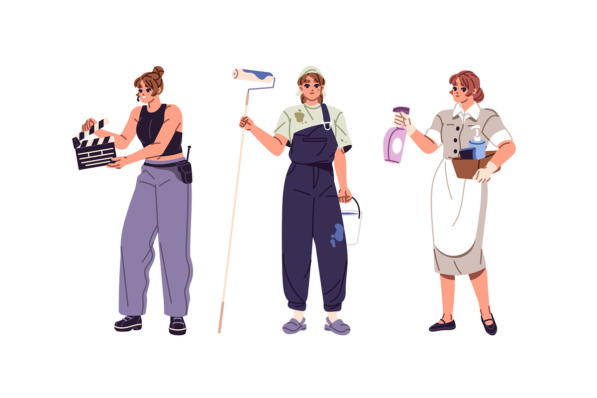 People of different professions set, a Work Illustration by PaperTrident (Photo 4 of 22)