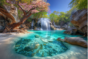 The first tier of the waterfall can, a Nature Photo by ZinetroN