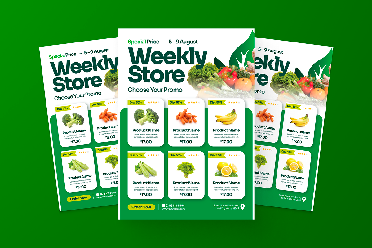 Fresh Picks Weekly Store Flyer, a Flyer Template by MMPixelCraft (Photo 6 of 6)