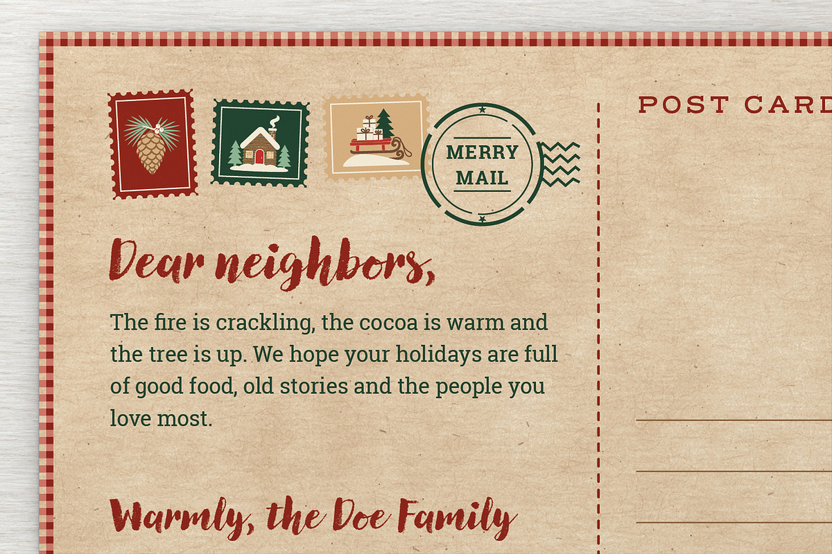Rustic Christmas Photo Postcard, a Card Template by BrandPacks (Photo 5 of 6)