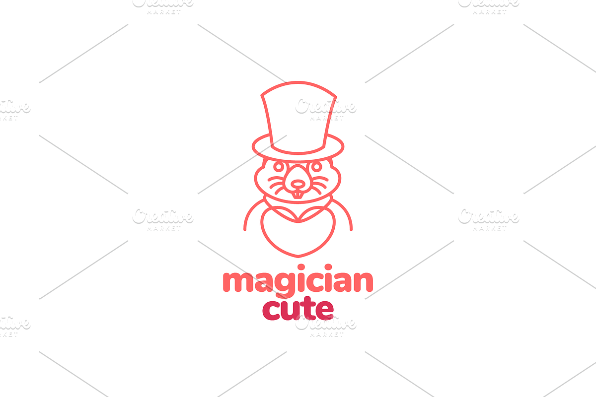 magician rabbit cute creative logo, a Branding & Logo Template by devastd