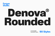 Denova Rounded, a Sans Serif Font by Fargun Studio (Thumbnail 1 of 15)