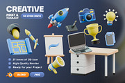 Creative Asset Toolkit 3D Icon Pack, an Object 3D Model by Haps Space (Thumbnail 1 of 4)