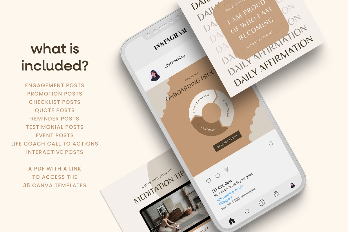 Life Coach Instagram Post Canva, a Social Media Template by Templatez.Co