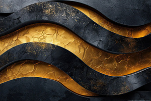 glamorous black and gold abstract ar, a Photo by LOGOCREATIVE