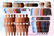 Best Friends Clipart, Soul Sisters, a Person Illustration by ArtedeCatrin (Thumbnail 2 of 10)