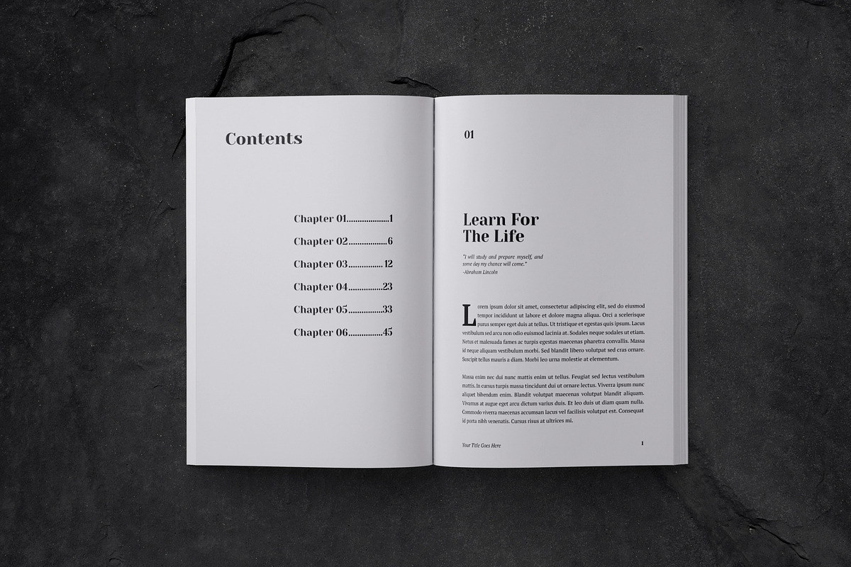 Simple Book Template, a Stationery Template by Meknya (Photo 2 of 3)