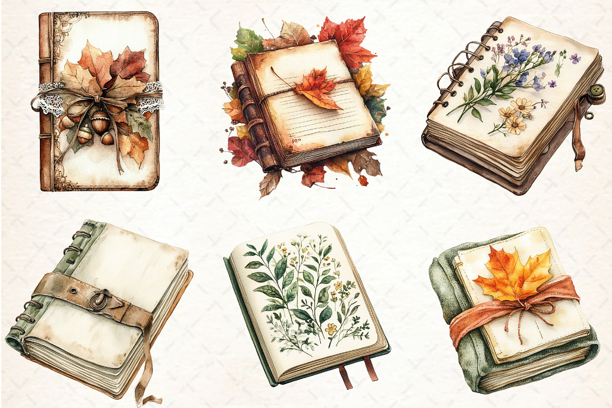 Autumn Book Clipart, an Illustration by Libby Wishes (Photo 2 of 6)
