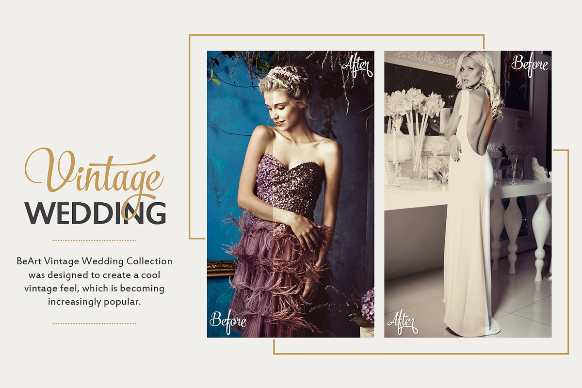 Vintage Wedding Photoshop Actions, an Action Add-On by BeArt-Presets (Photo 2 of 19)