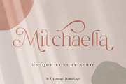 Mitchaella Luxury Unique Serif, a Serif Font by Typetemp Studio (Thumbnail 1 of 19)