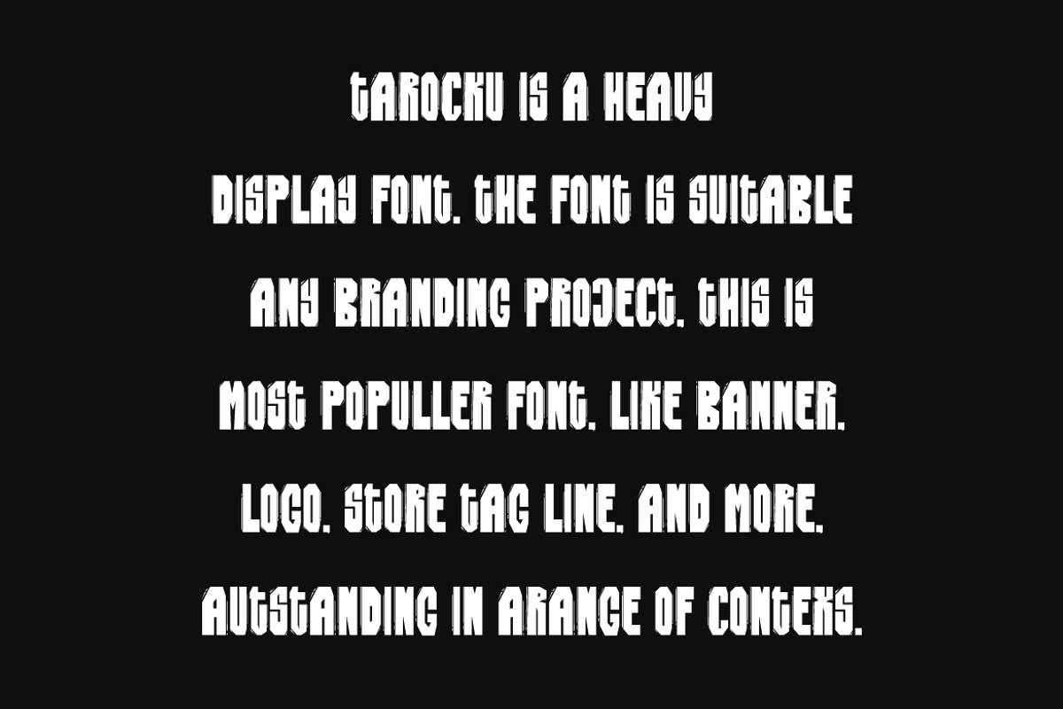 Tarocku - Bold Heavy Display Font, a Blackletter Font by QR Design Studio (Photo 4 of 6)