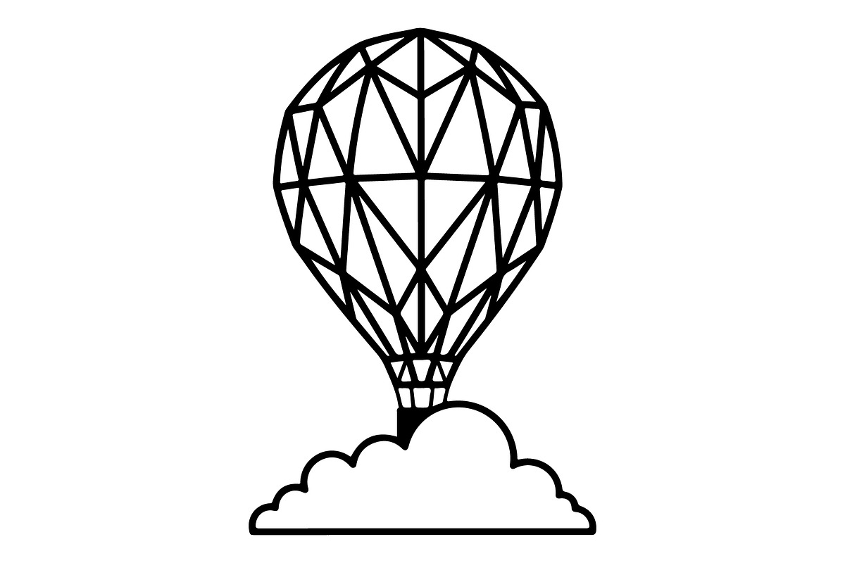 Hot Air Balloon Silhouette Bundle, an Object Illustration by Gaye Art (Photo 10 of 31)