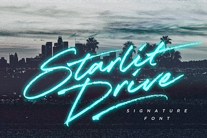 Starlit Drive Signature Font