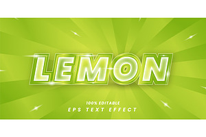 Lemon Editable Text Effect Style