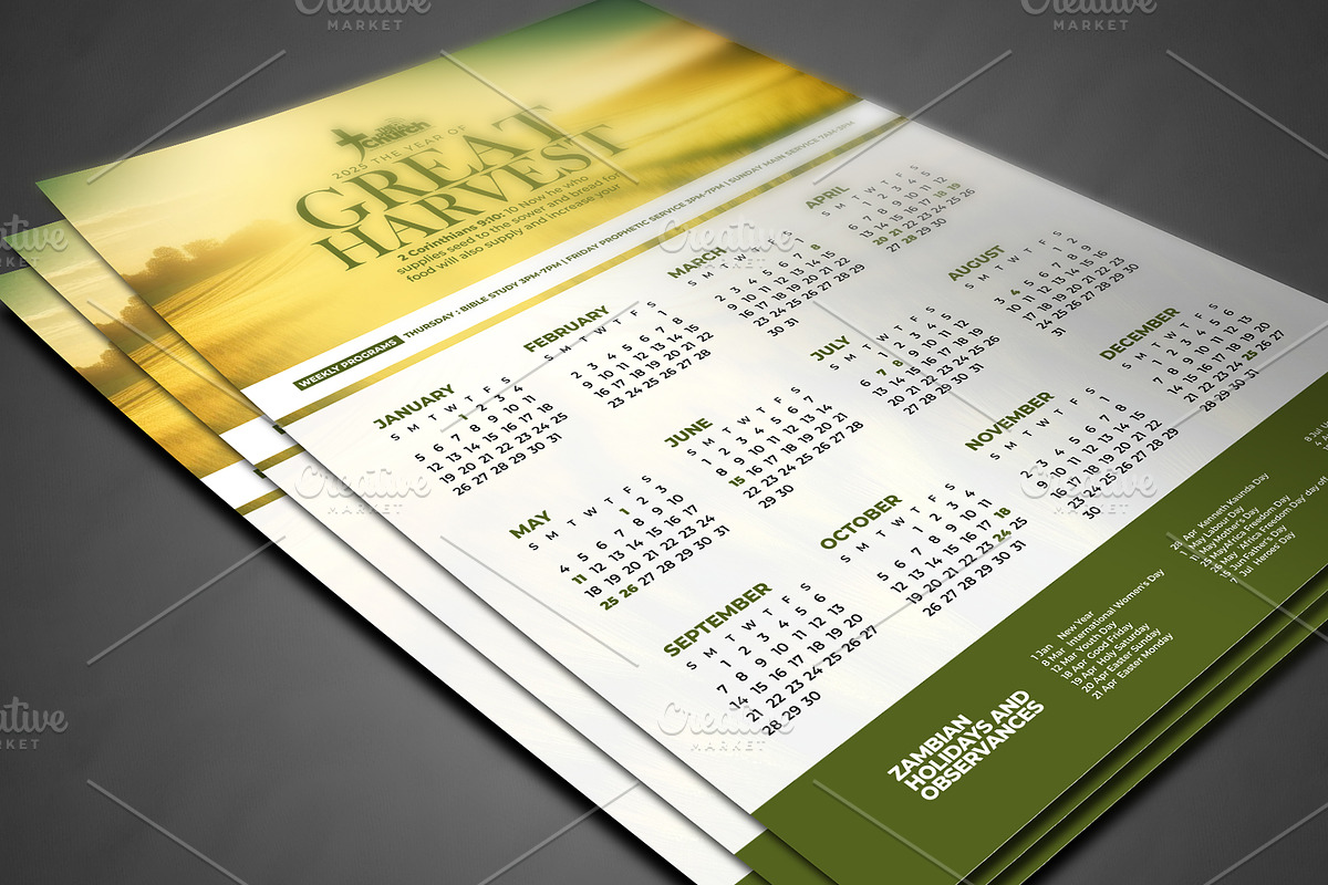 2025 Church Calendar template, a Poster Template by church flyer templates (Photo 3 of 4)