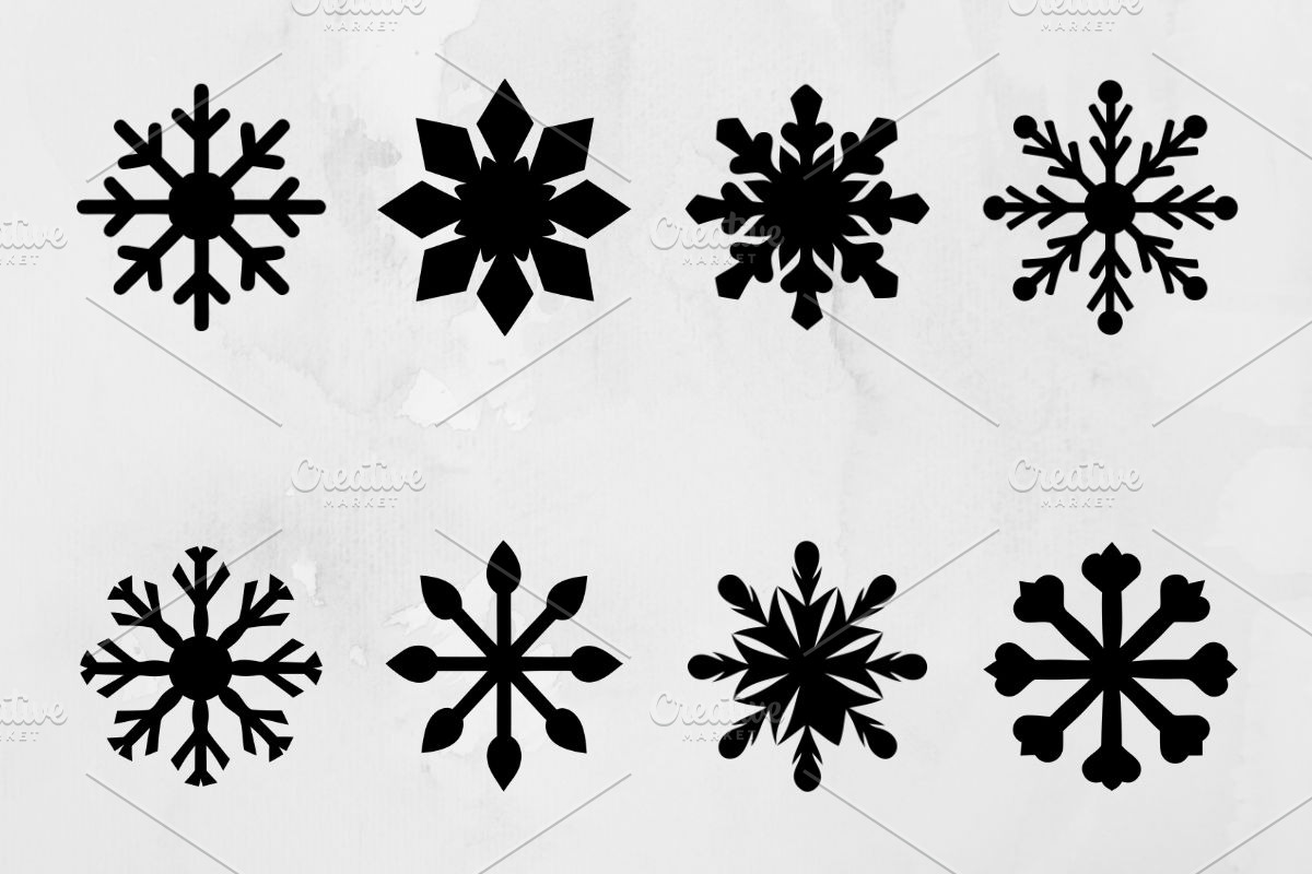 Snowflake Silhouette SVG, a Texture Illustration by newminddesign (Photo 1 of 3)
