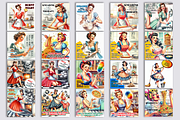 Pin Up Girl Coaster - Sarcastic, a Person Illustration by ElenazlataArt (Thumbnail 4 of 10)