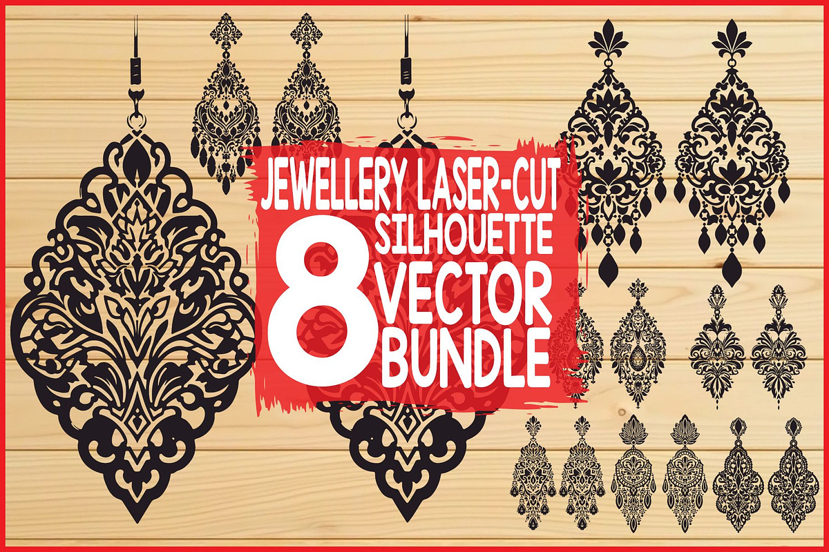 Decorative Earring Vector Set, an Illustration by balal